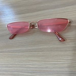 Skinny lensed pink sunglasses